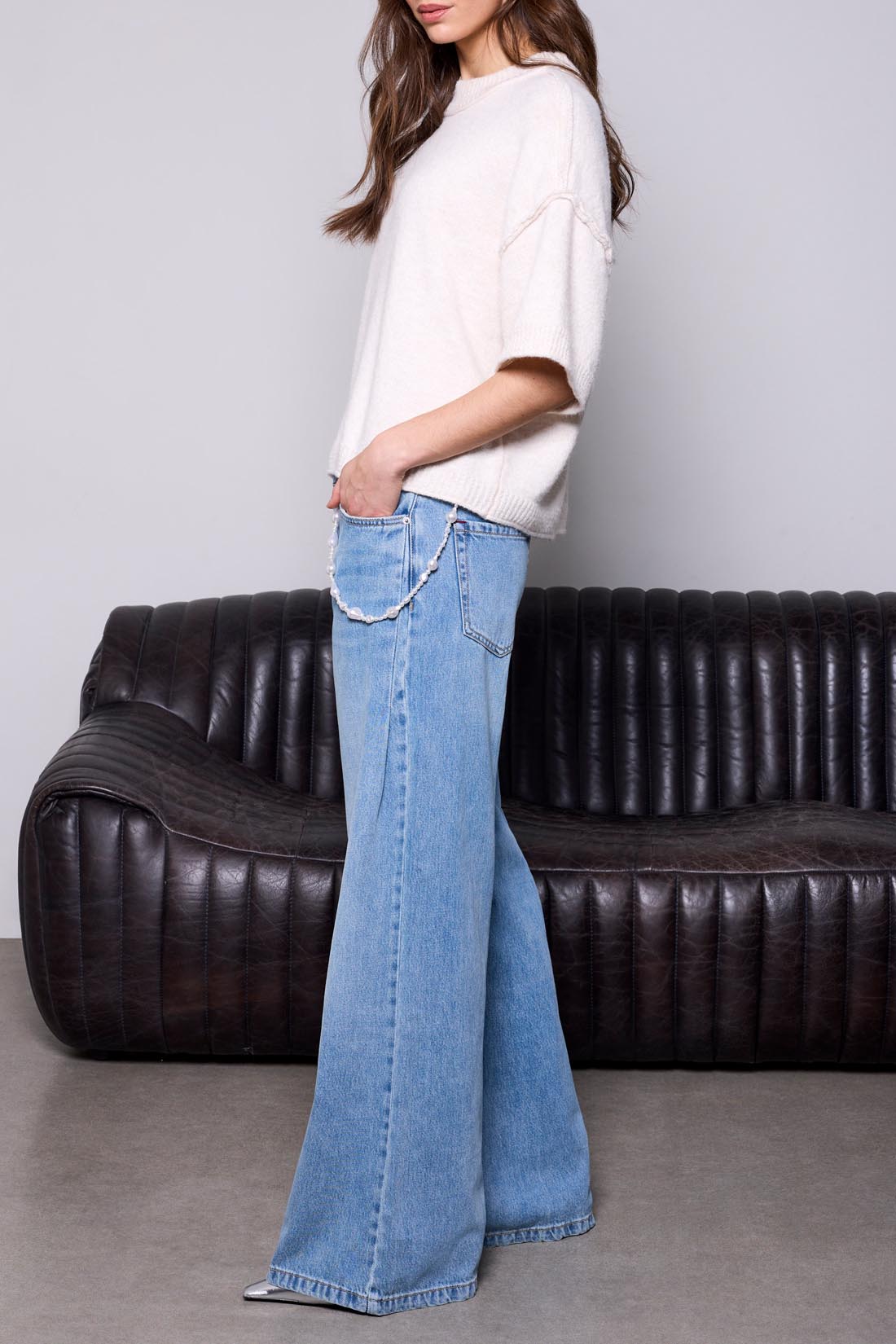 Jean à jambe large OxfordBlue