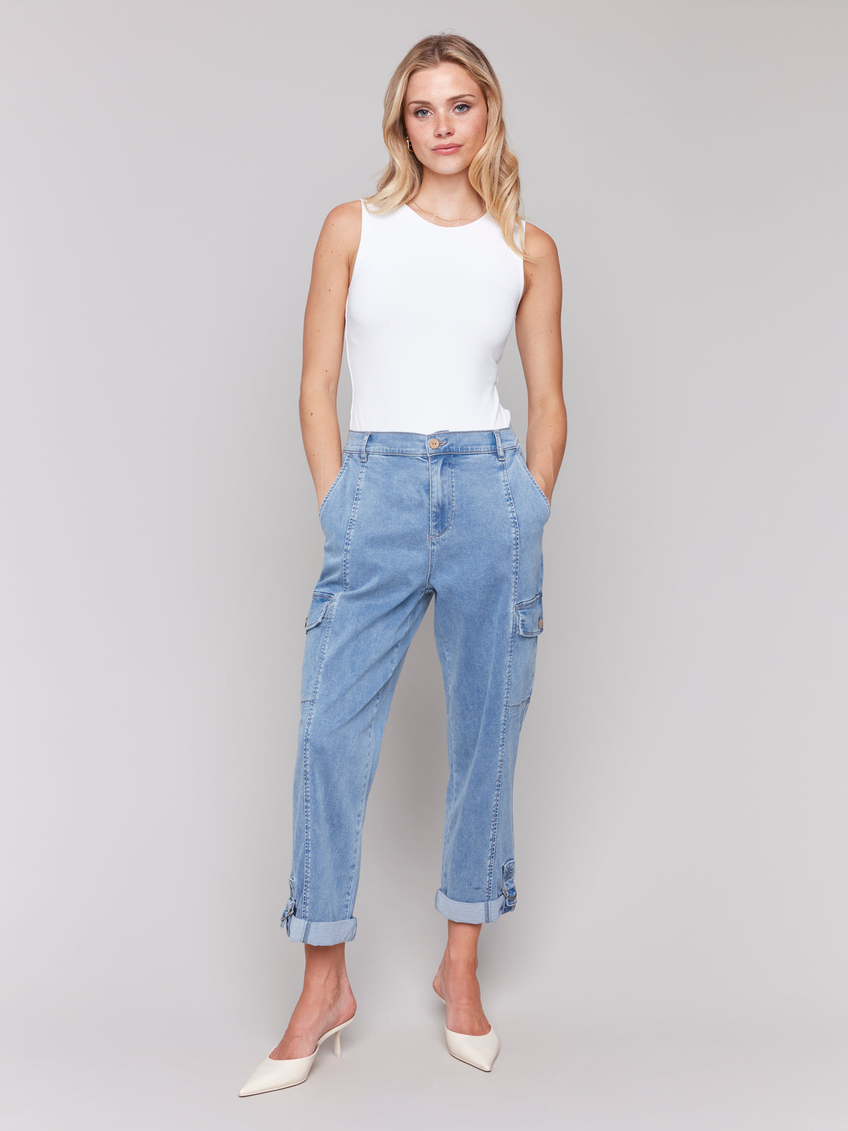 CB Jeans cargo, taille élastique