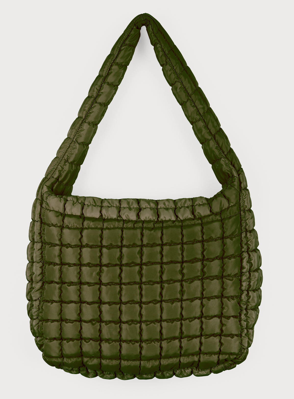 Sac matelassé kaki avec ganse à l'épaule