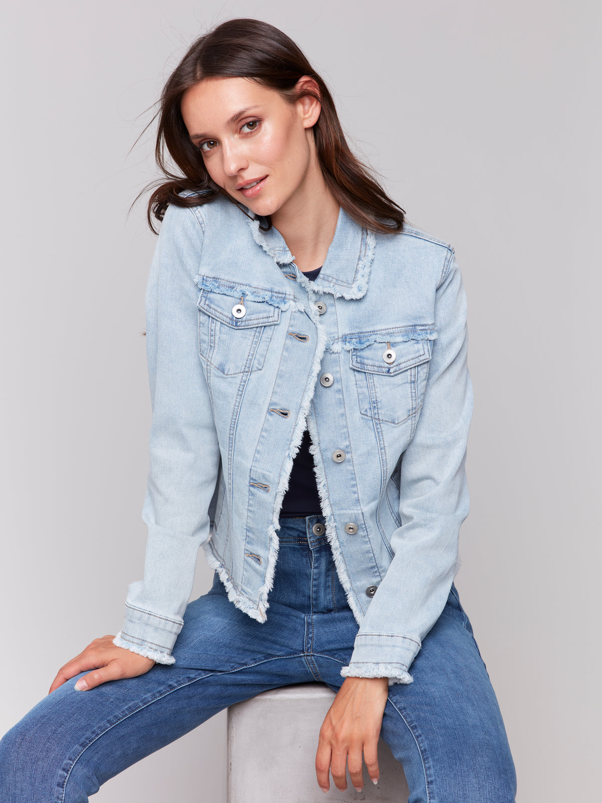 CB Veste en jeans, délavé bleu