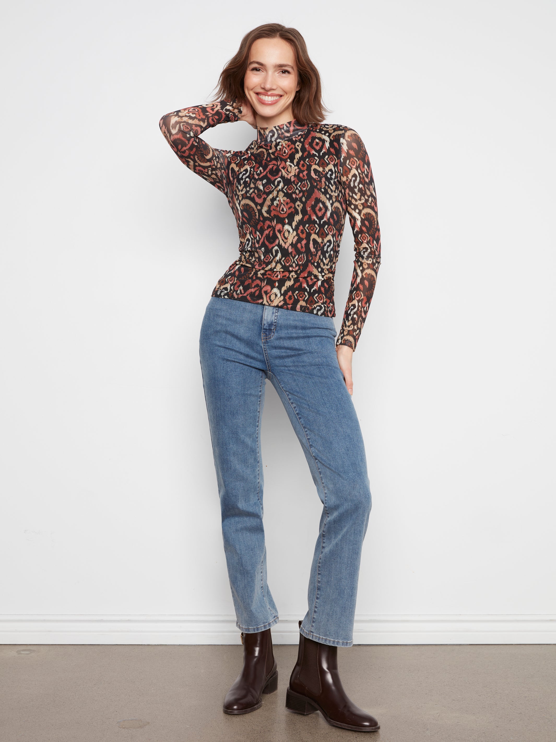 Haut en filet ikat