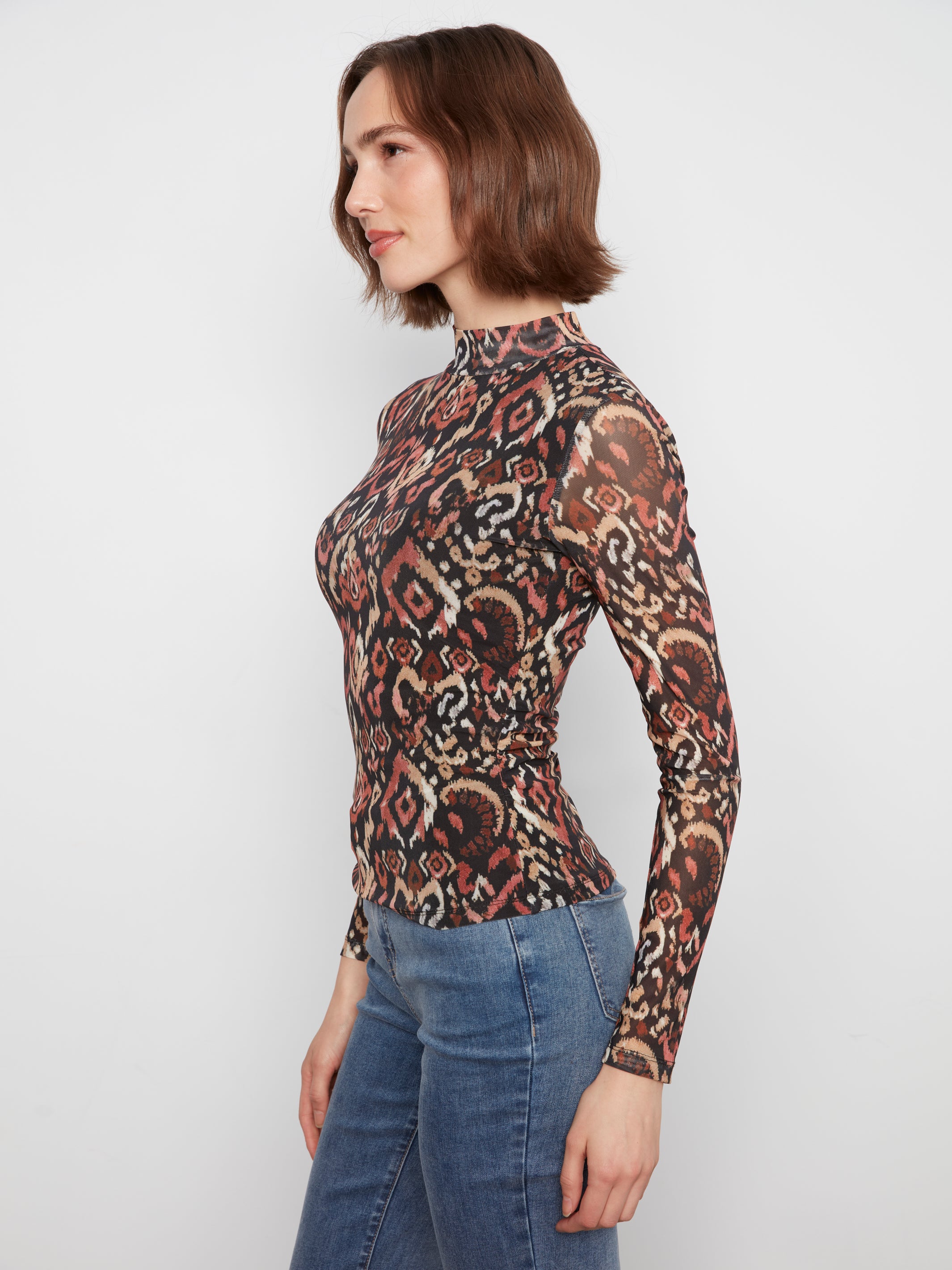 Haut en filet ikat