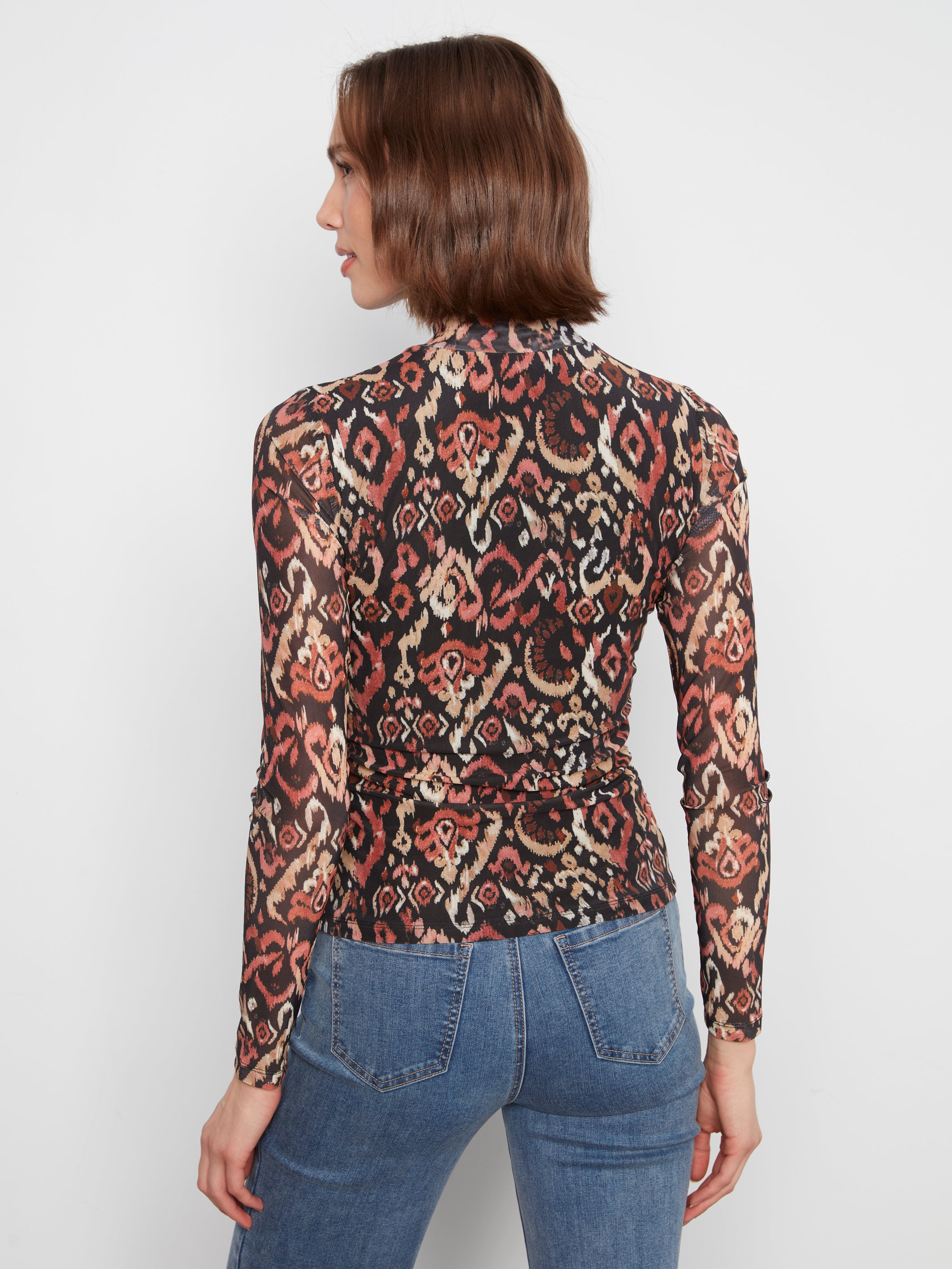 Haut en filet ikat