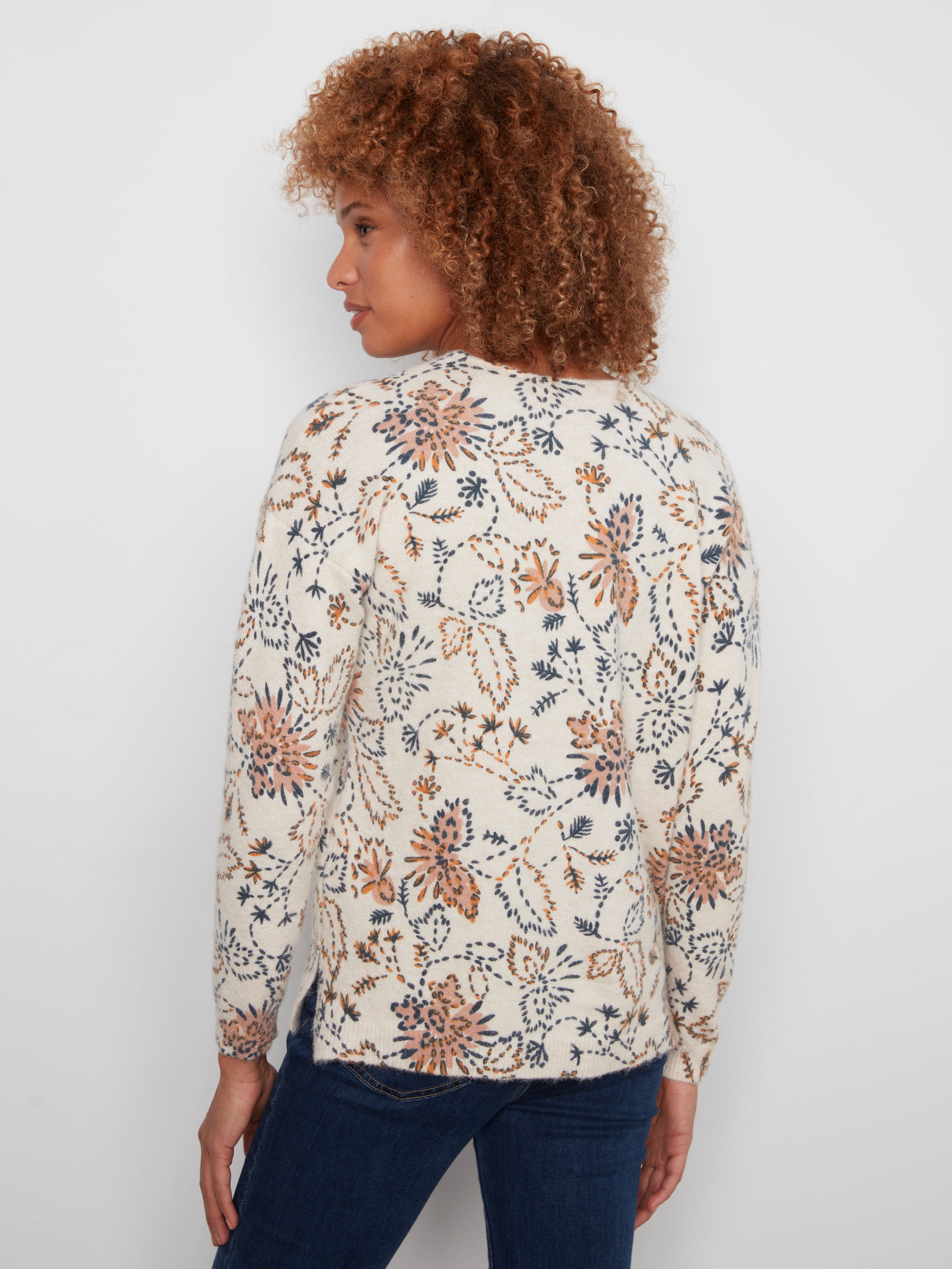 Haut à imprimé floral paisley