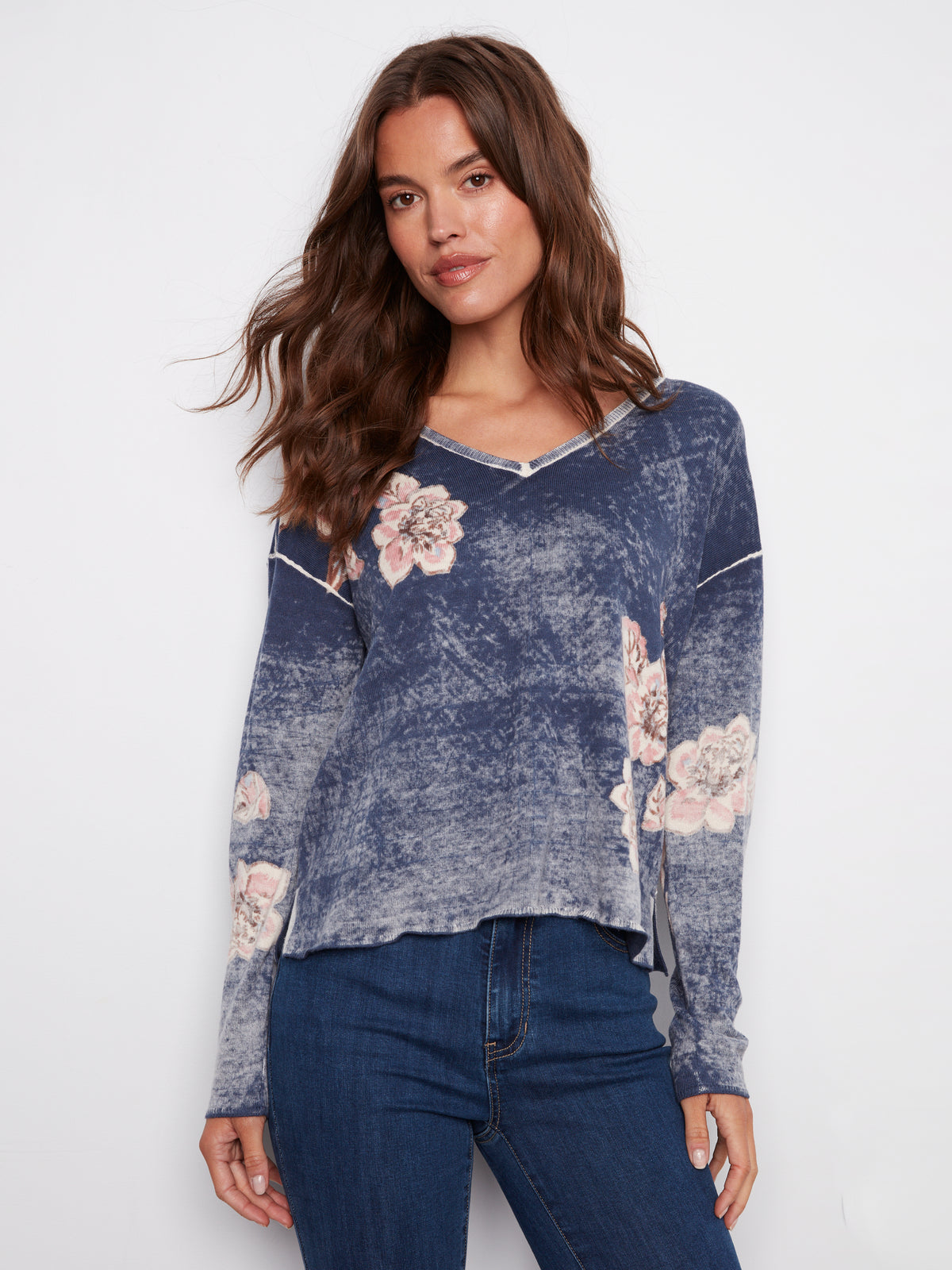 CB Chandail imprimé floral réversible