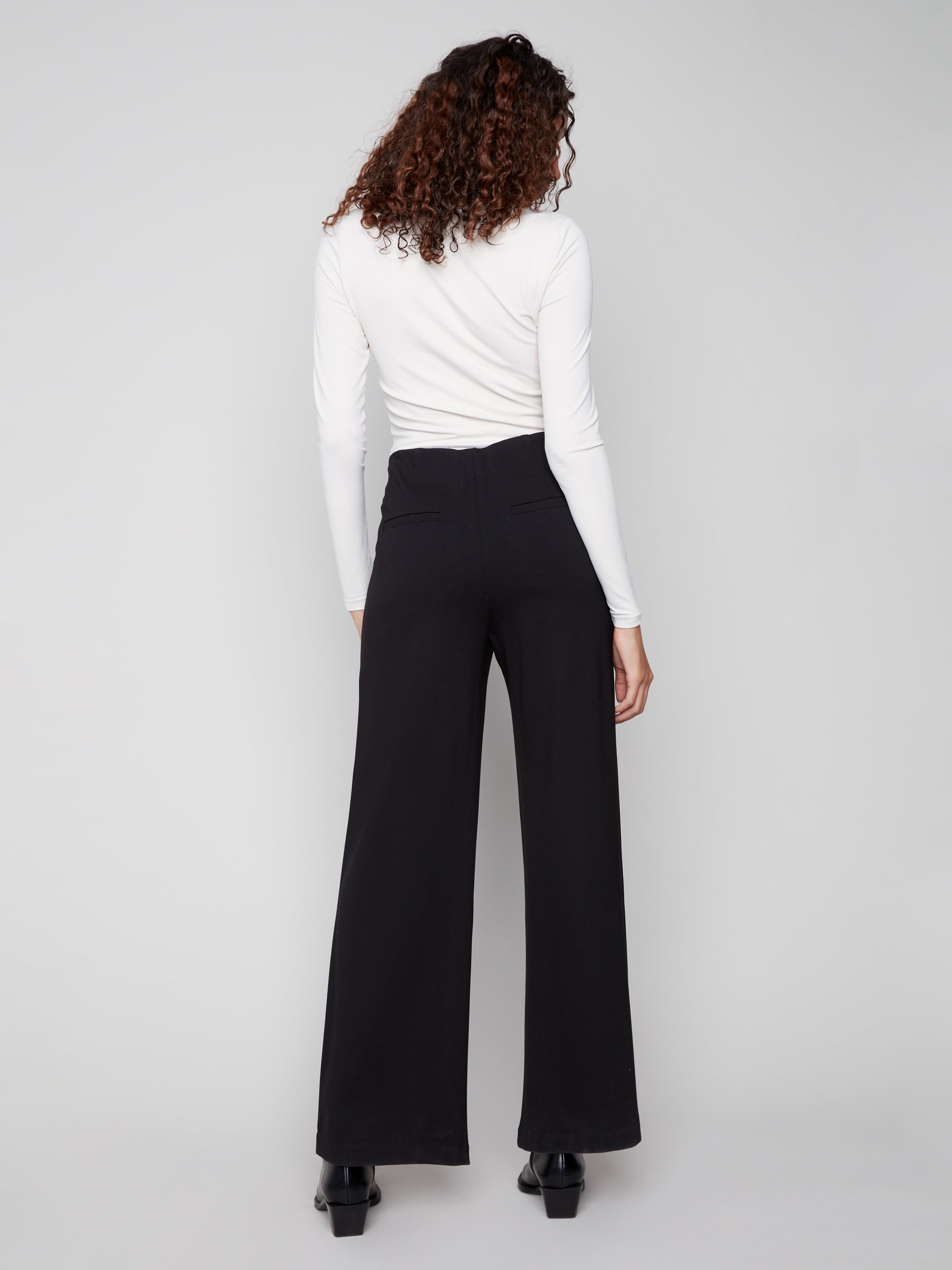 Pantalon à jambe large C5540R-633B | Noir