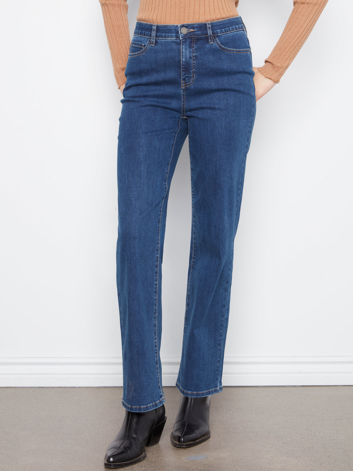 Jean droit Charlotte taille régulière - indigo