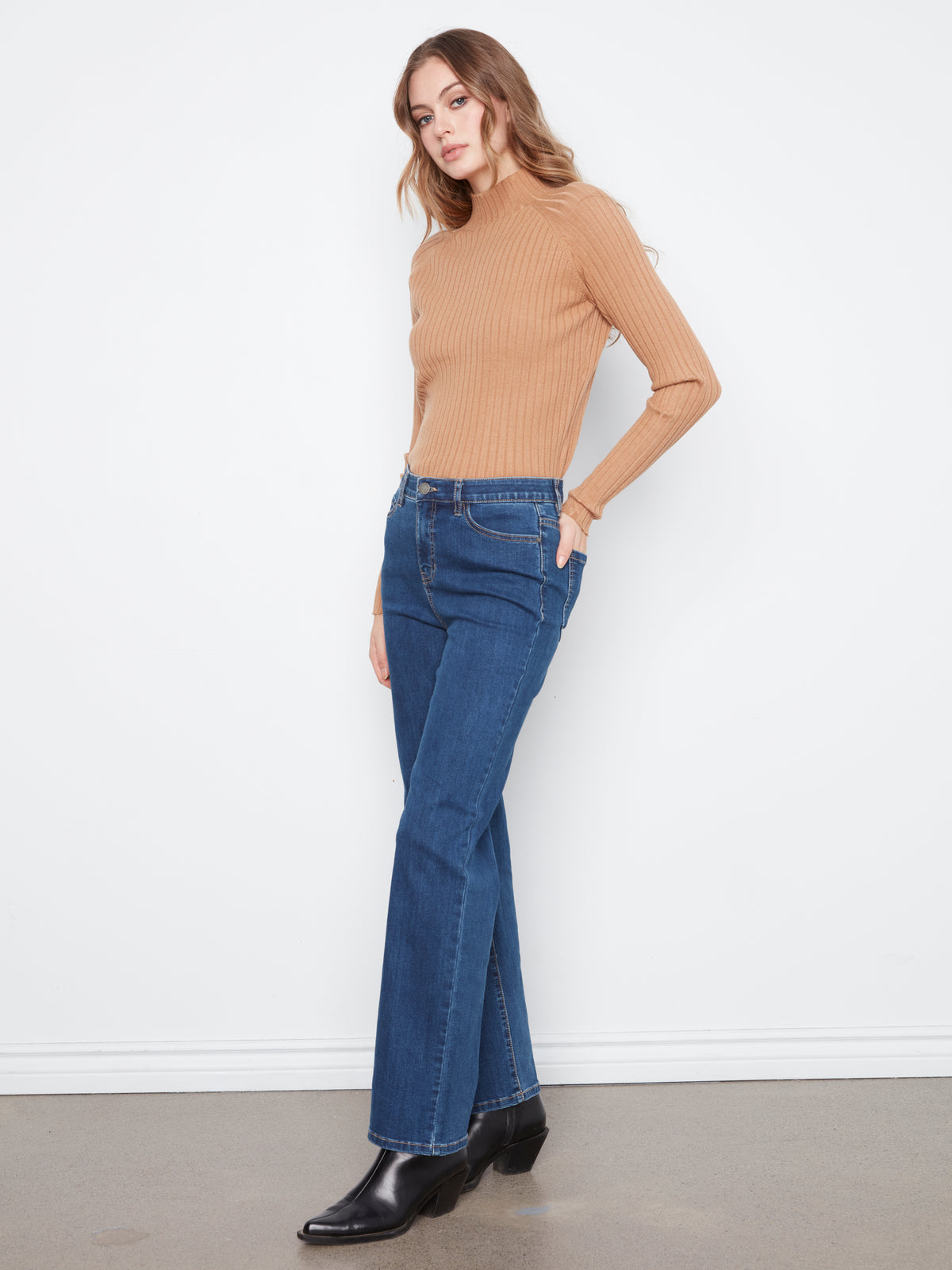 Jean droit Charlotte taille régulière - indigo