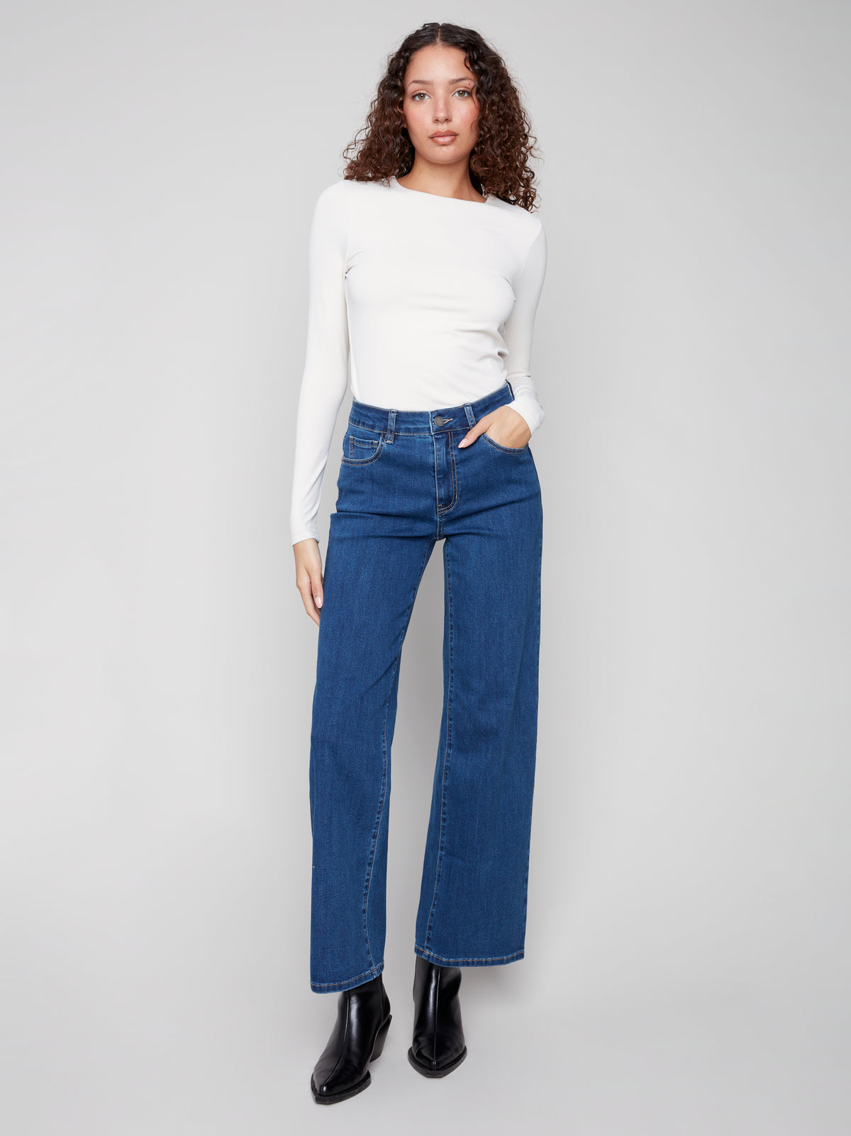 CB Jeans Chloé jambe large indigo