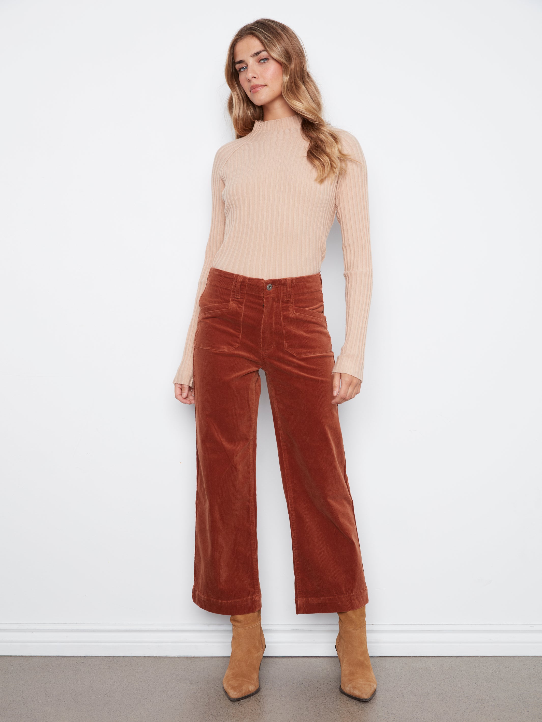 Pantalon en velours gingembre