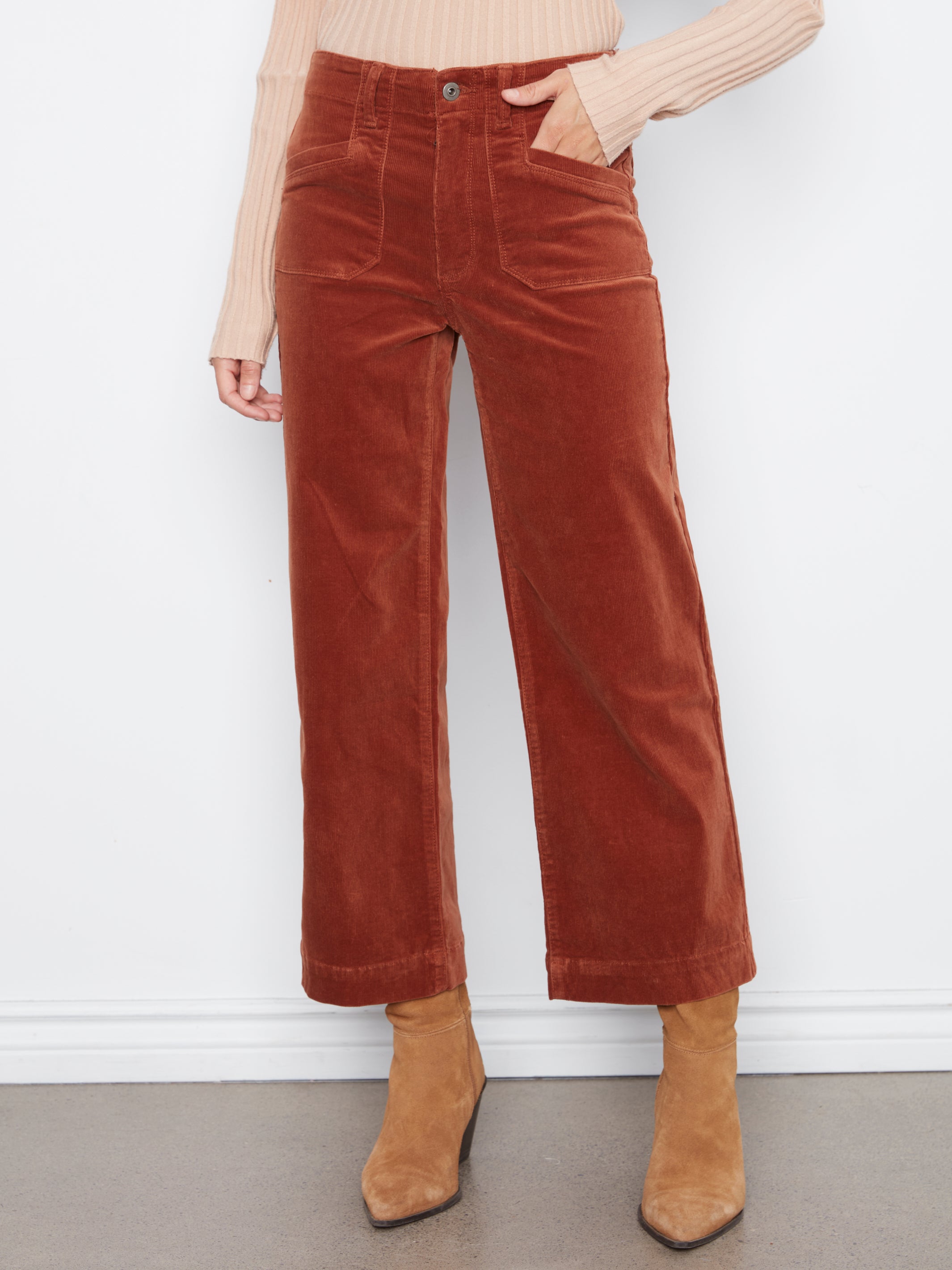 Pantalon en velours gingembre