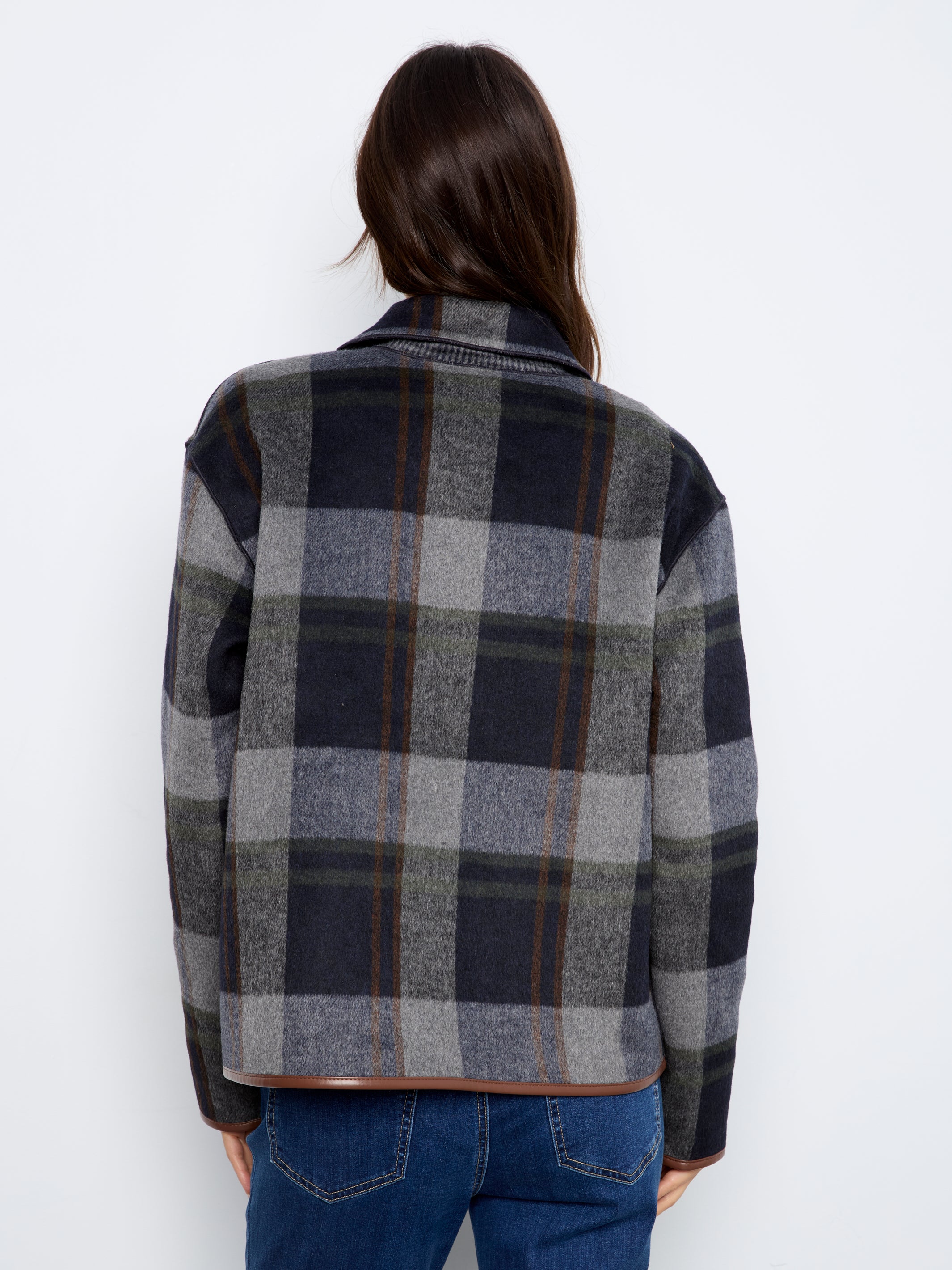 Veste réversible à carreaux