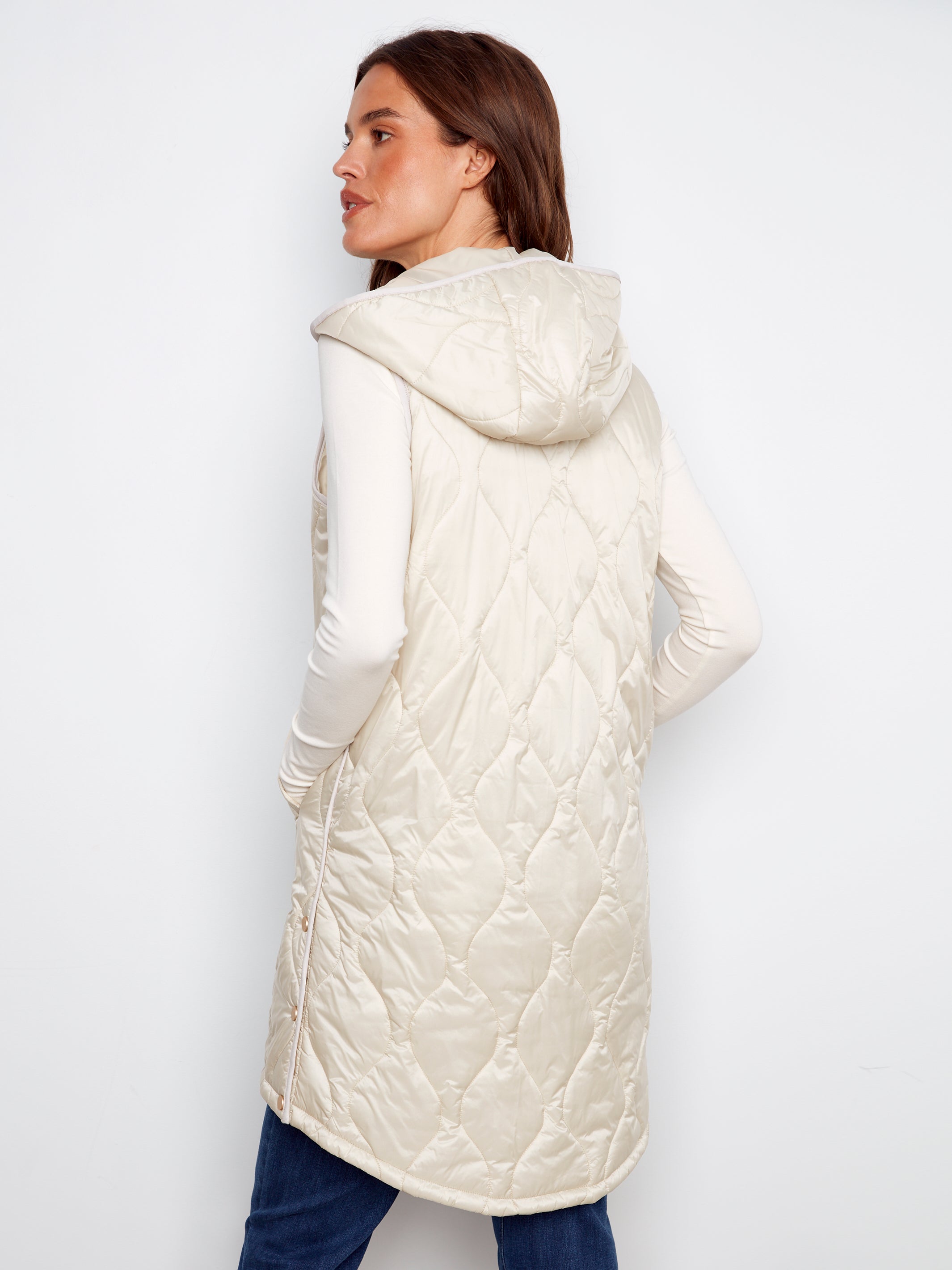 Veste longue nacrée