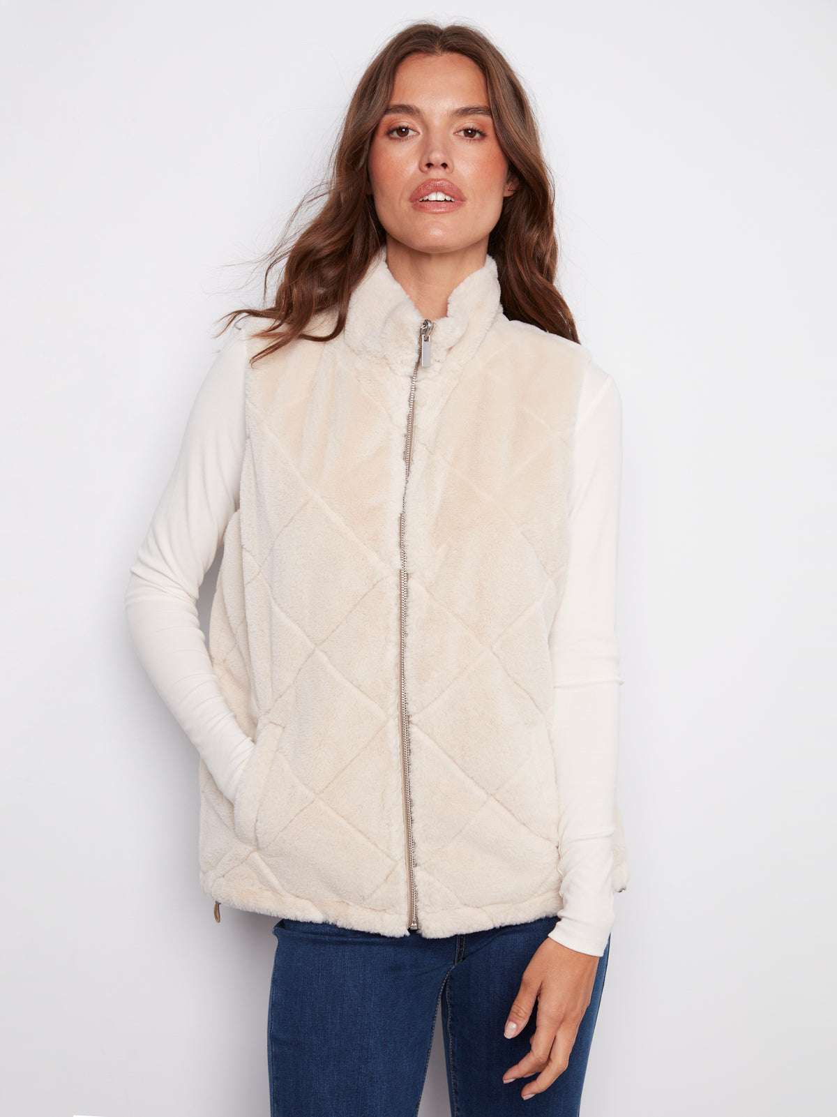 CB Veste matelassée réversible fourrure vegan