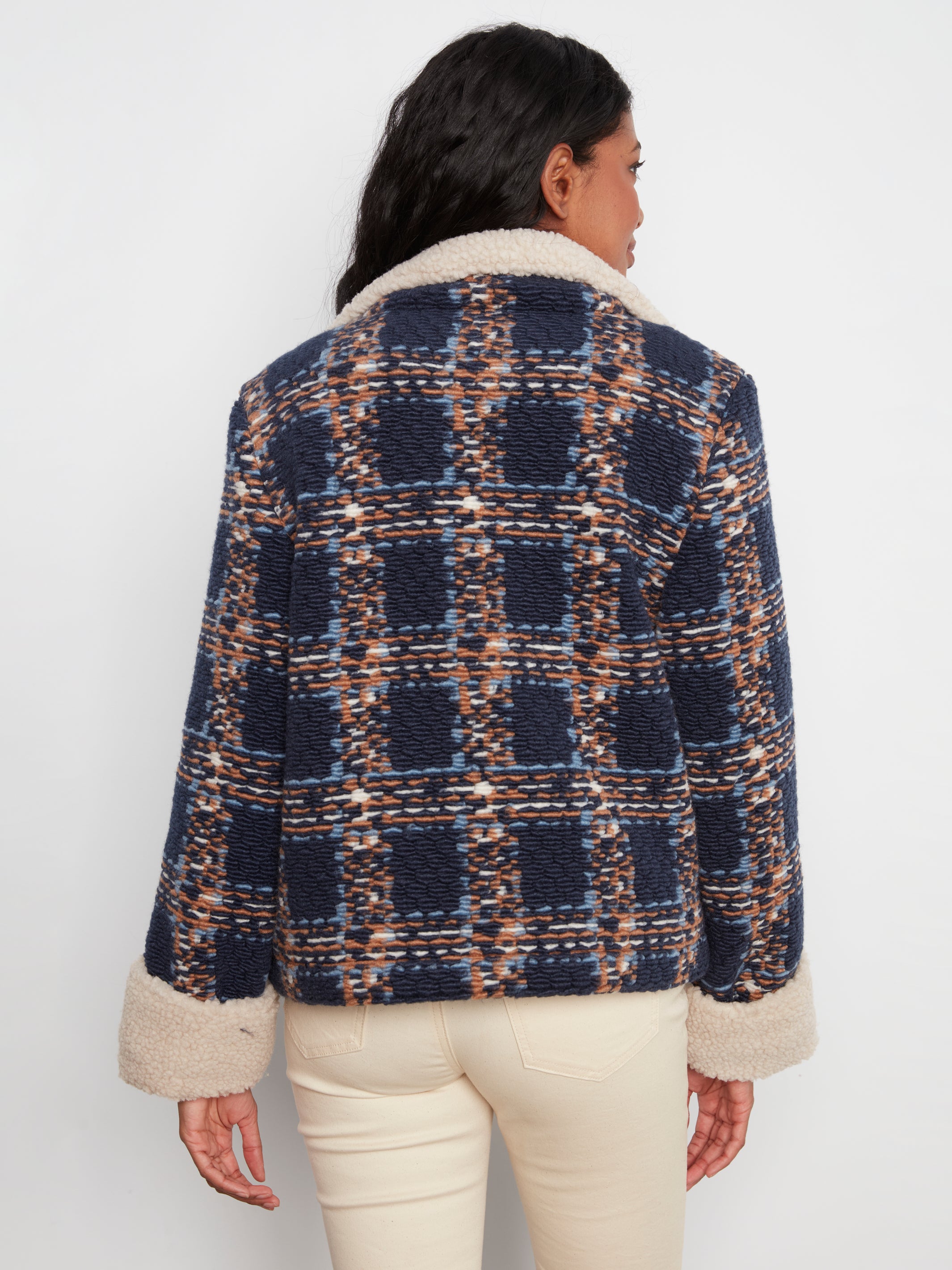 Veste jacquard à doublure peluche