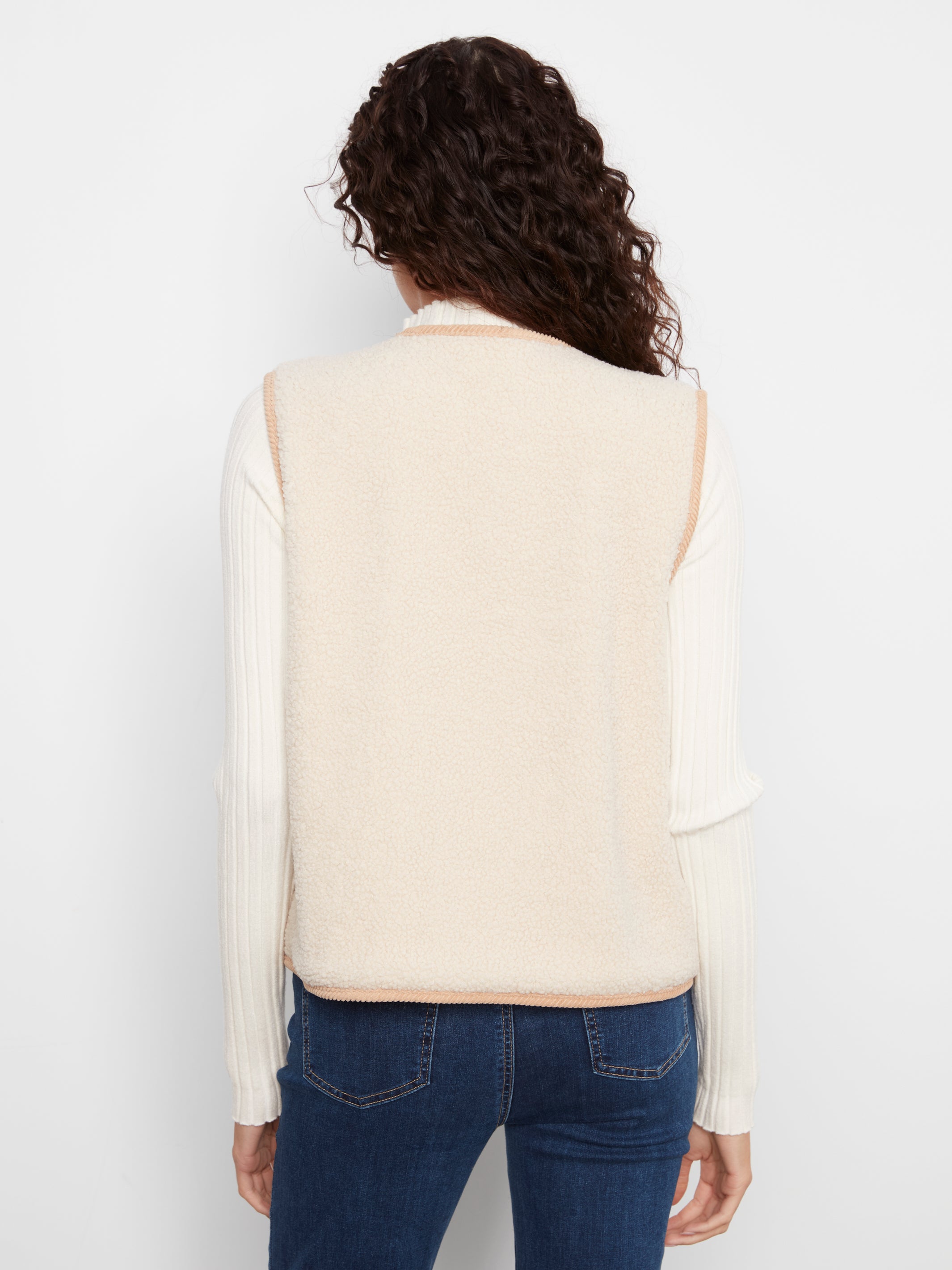 Veste sans manches réversible brodée