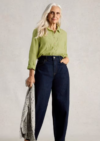 Chemisier Sophie en coton biologique vert pâle