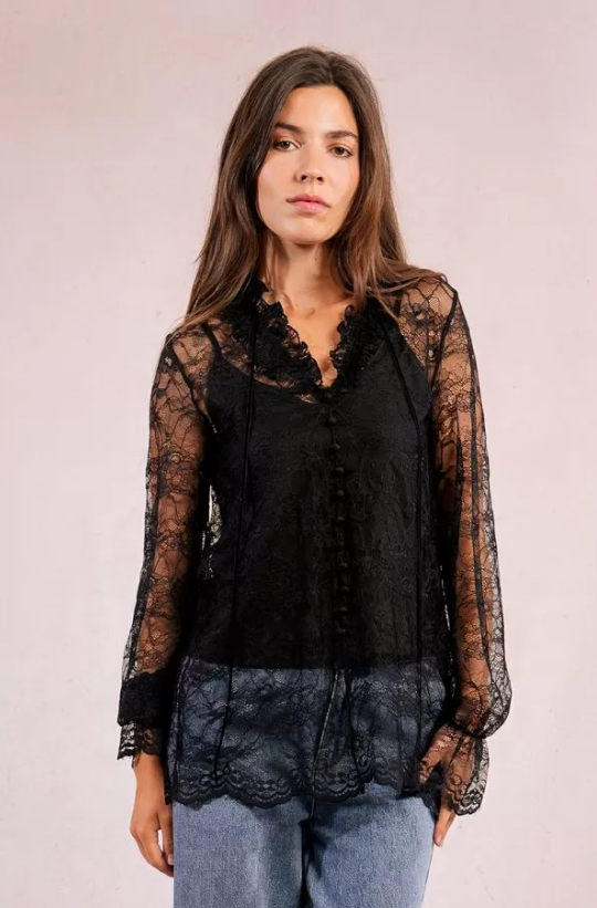 MB Chemise en voile dentellé