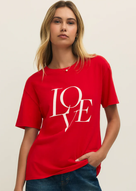 Chandail Boyfriend Love You - Kiss me red