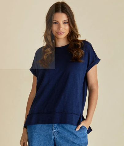 Betty Basics - Shirley Short Sleeve Tee Navy