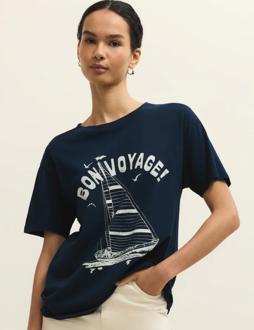 Chandail Boyfriend Bon voyage - Éclipse