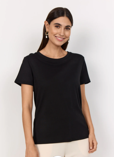 S25689 - T-shirt col rond | Noir