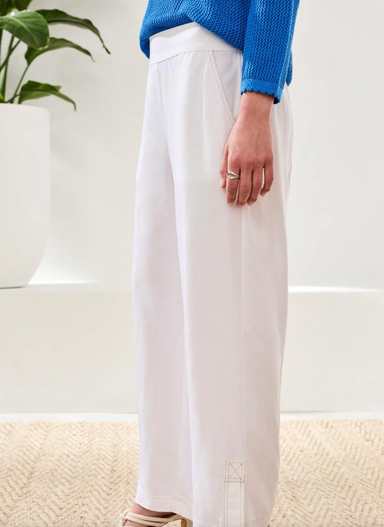 Tribal | Pantalon à enfiler à coutures contrastantes - Printemps 2026 - white