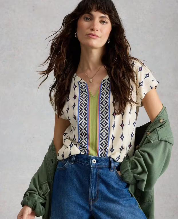 White Stuff | T-shirt Nelly 445349 | Couleur White Multi