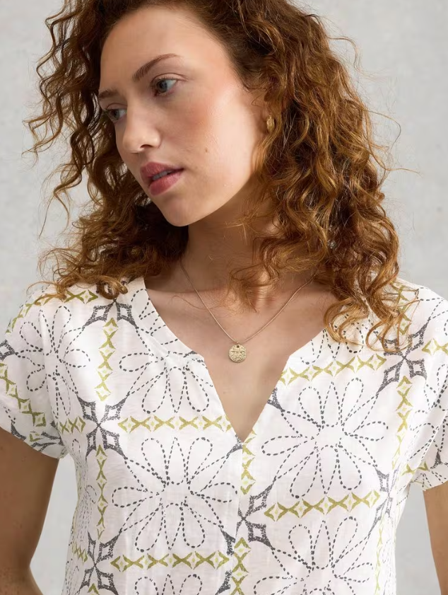 White Stuff | T-shirt Nelly 445349 | Couleur White Print