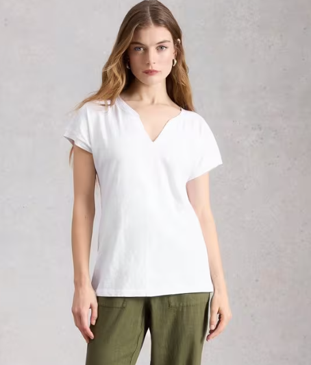 White Stuff | T-shirt Nelly 438430 | Couleur Natural White
