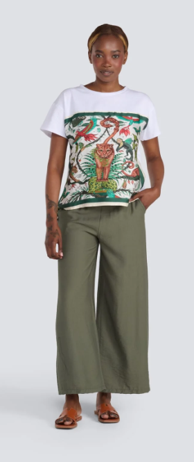 Jessica Laura | Pantalon décontracté à cordon 92807 | Olive