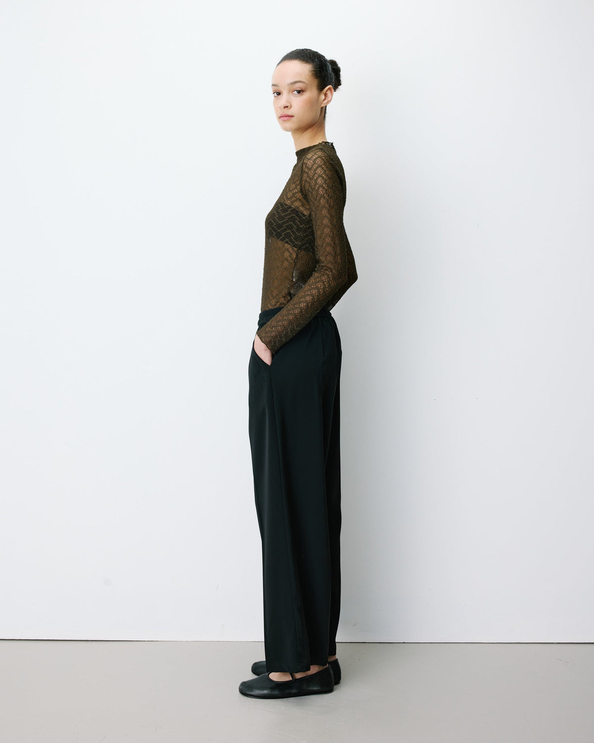 Pantalon fluide Noblesse couleur noire