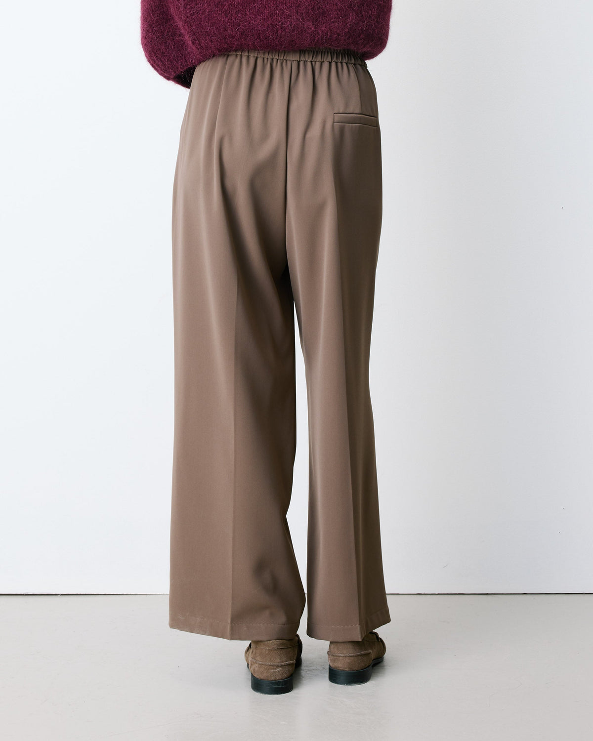 Pantalon fluide Noblesse couleur taupe