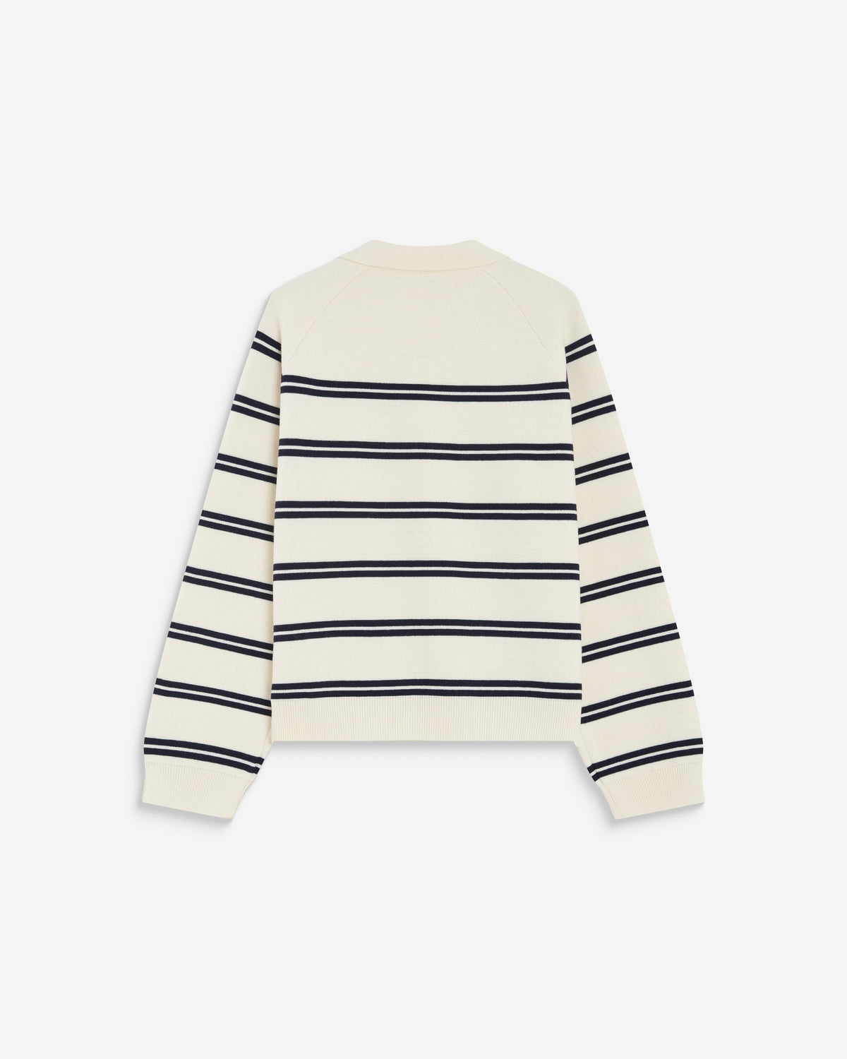 Cardigan rayé à col chemise Ardenis couleur écru