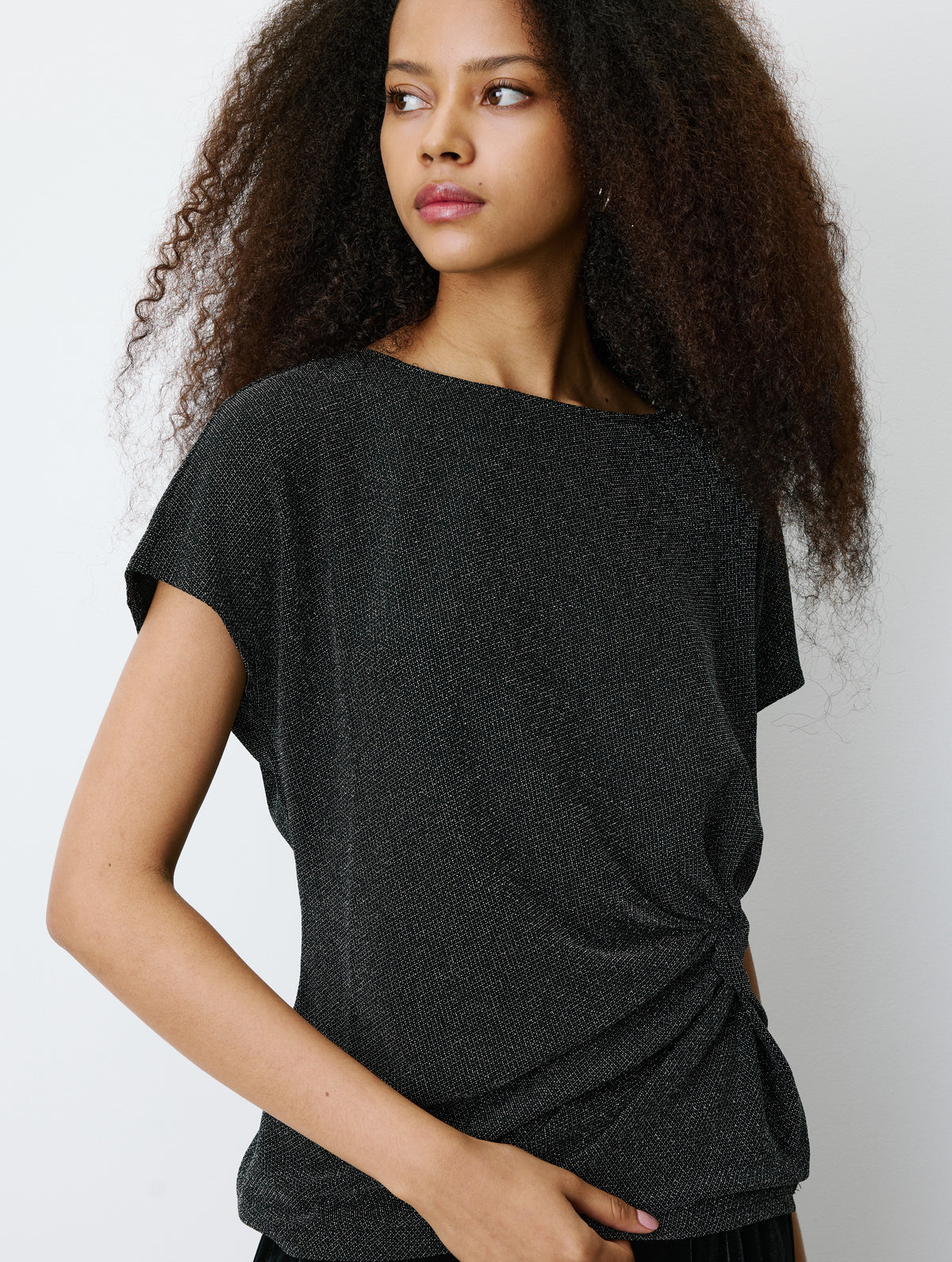T-shirt drapé scintillant