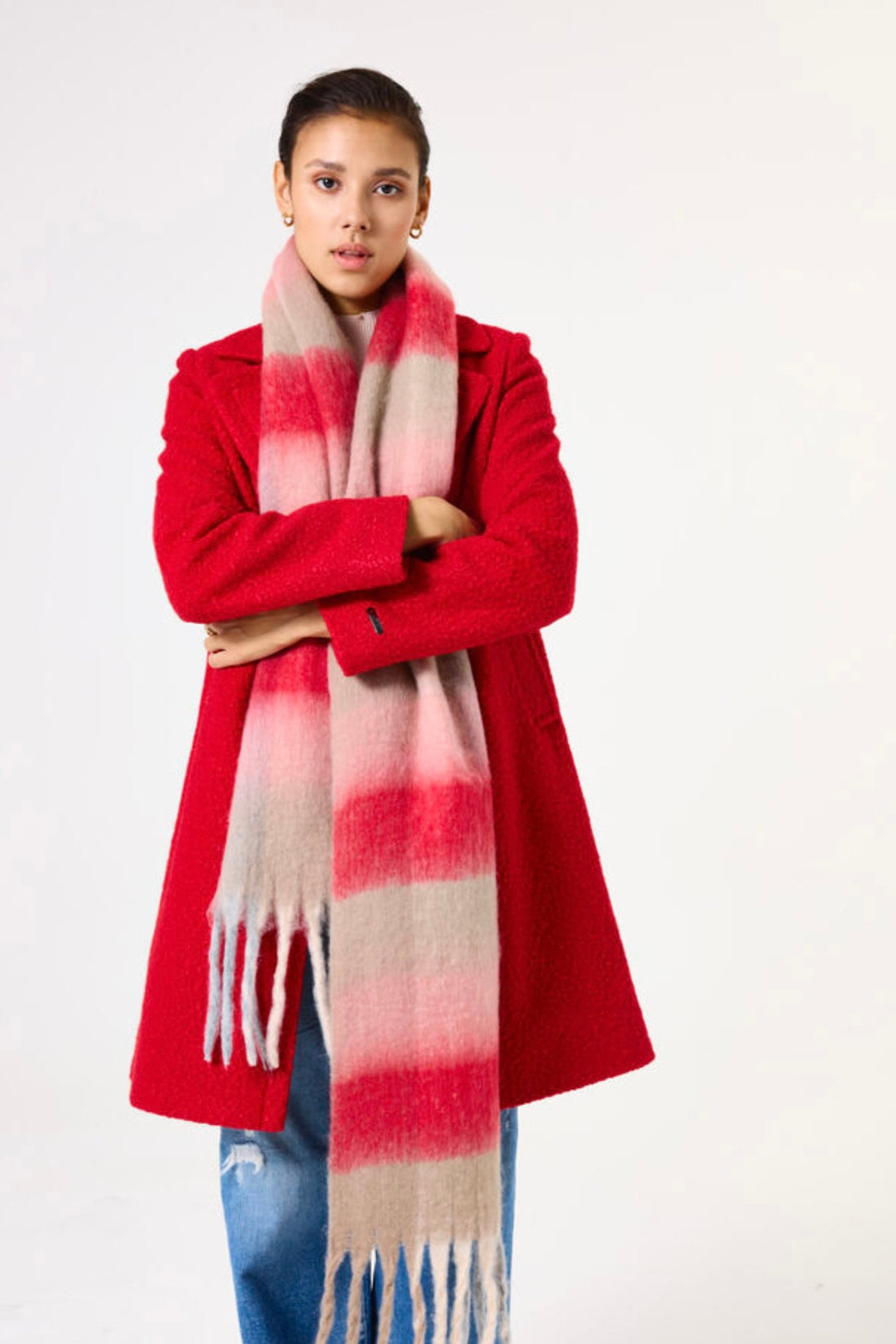 Garcia Foulard à carreaux rouge