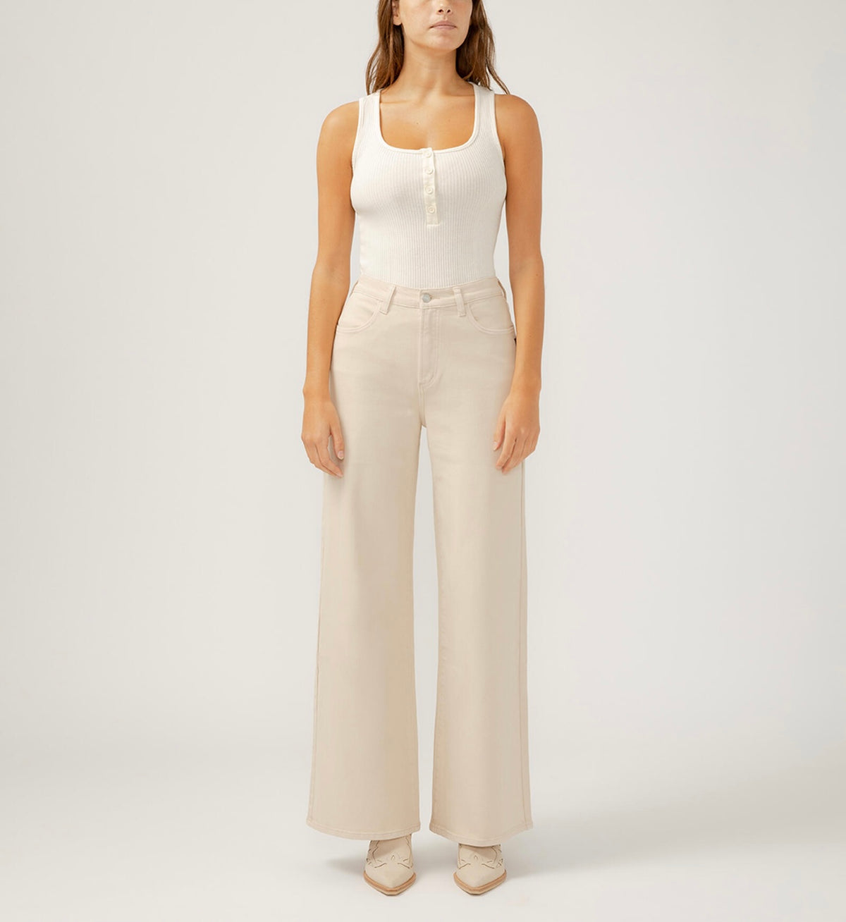Silver Highly Desirable, taille haute, jambe très large (ultra wide leg)