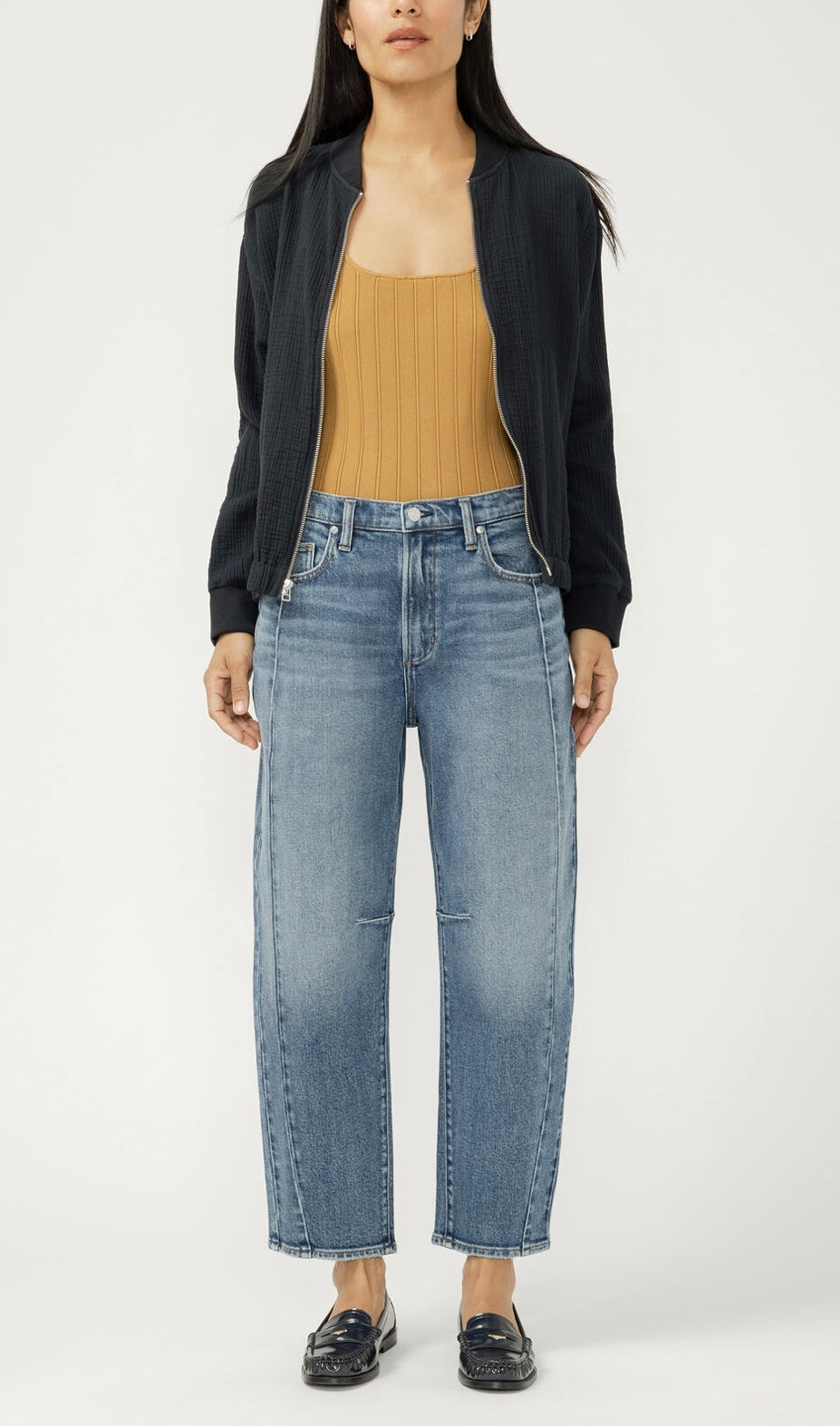 Silver BARREL Jeans
