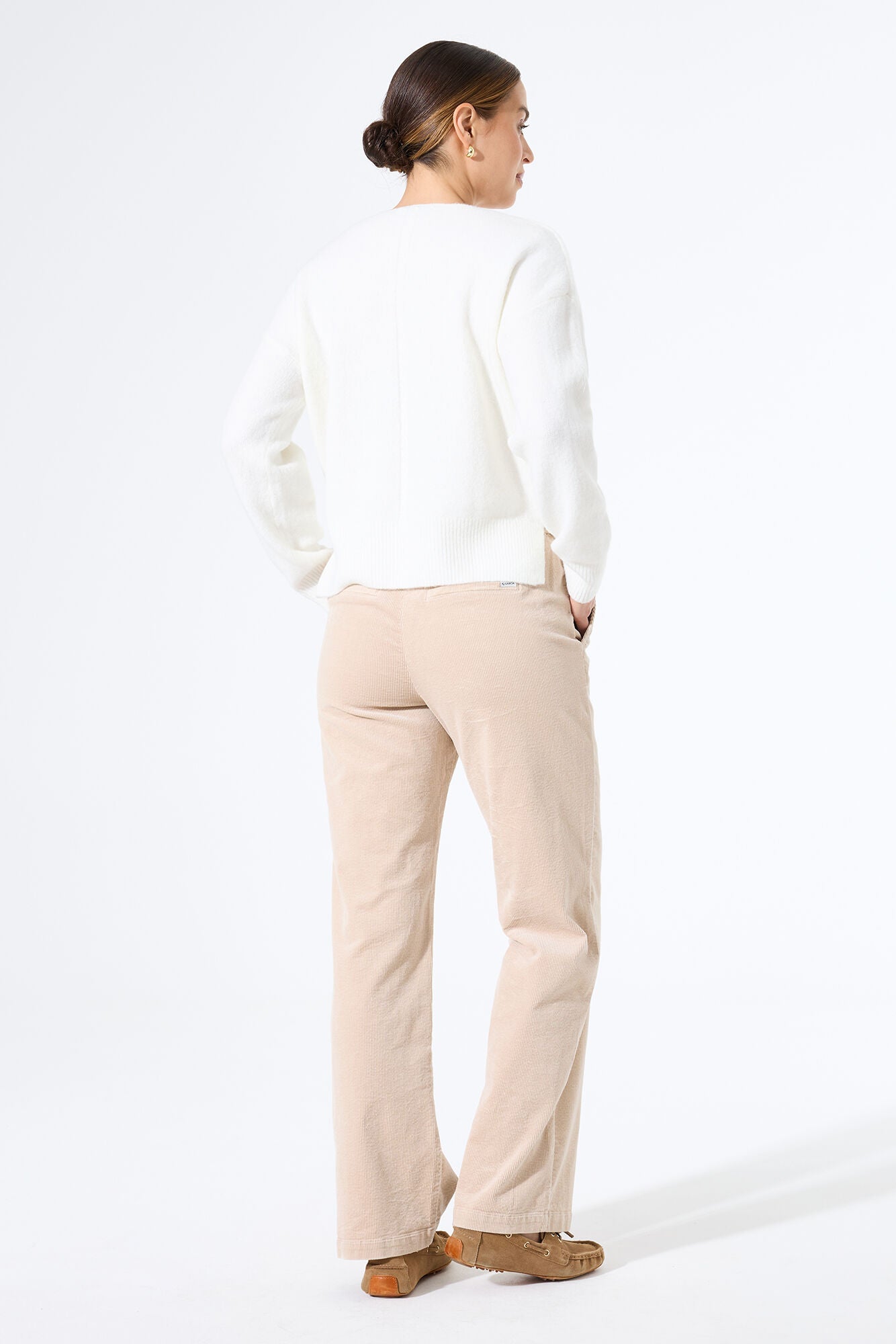 Chandail, détail de tricot au dos