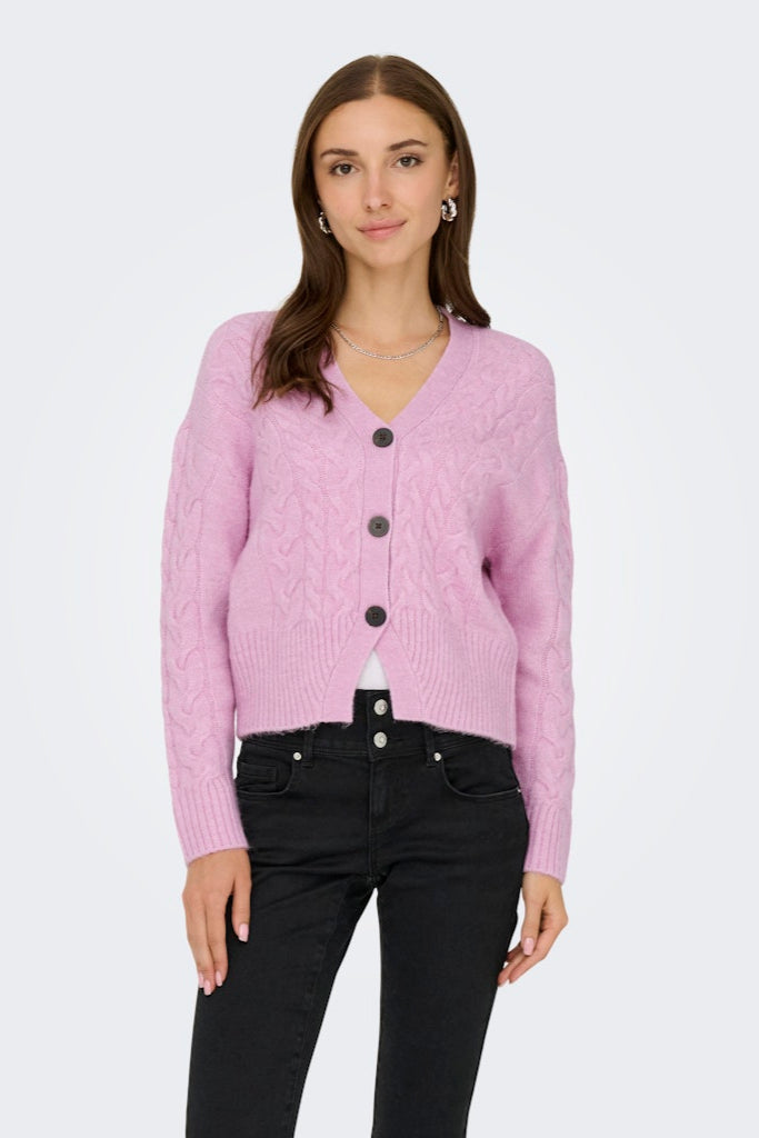 Only RIO LIFE Cardigan en maille torsadée