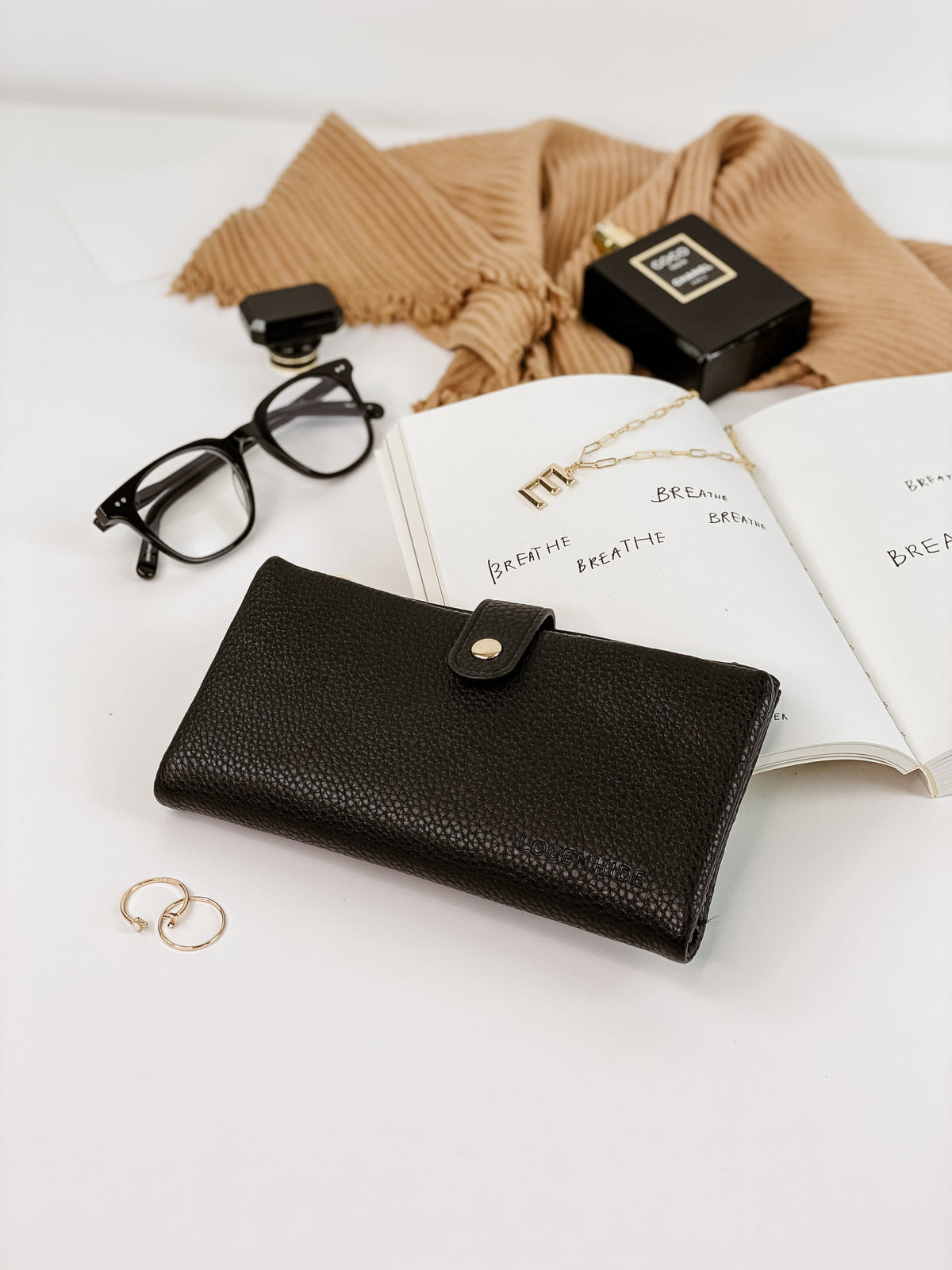 Portefeuille long Stella - Noir, chocolat ou olive