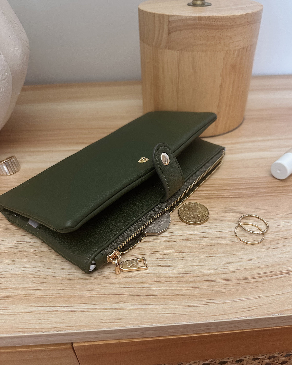 Portefeuille long Stella - Noir, chocolat ou olive