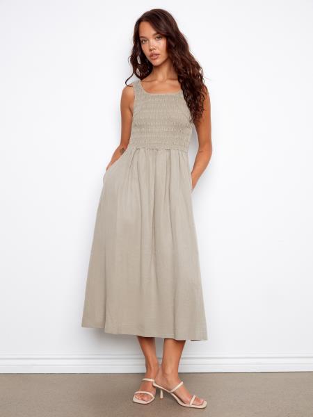 Robe maxi en Tencel C3235 - Sauge