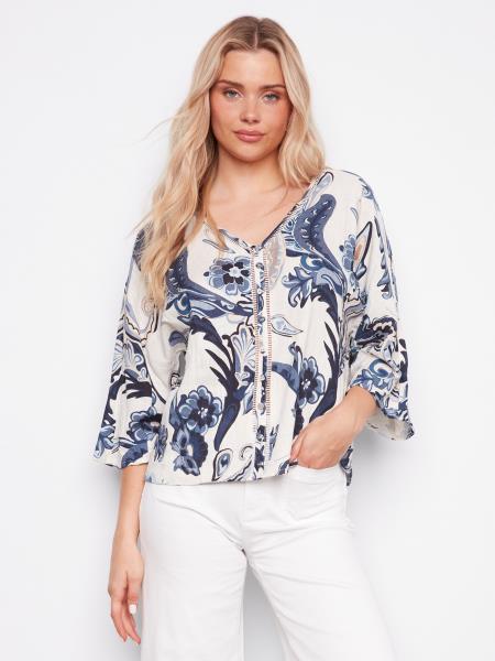 Chemisier à manches Dolman C4650 - Paisley