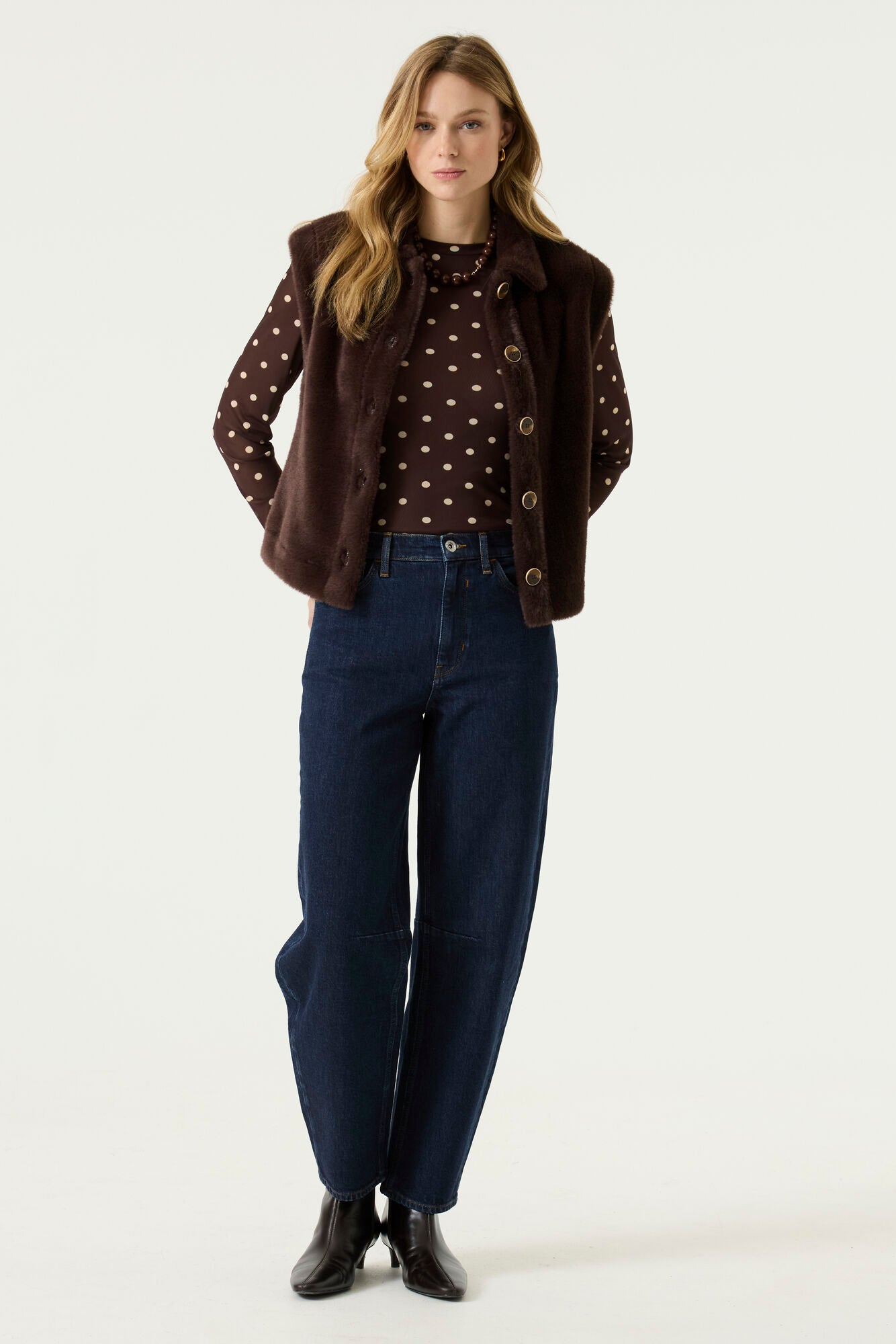 Veste sans manches chocolat