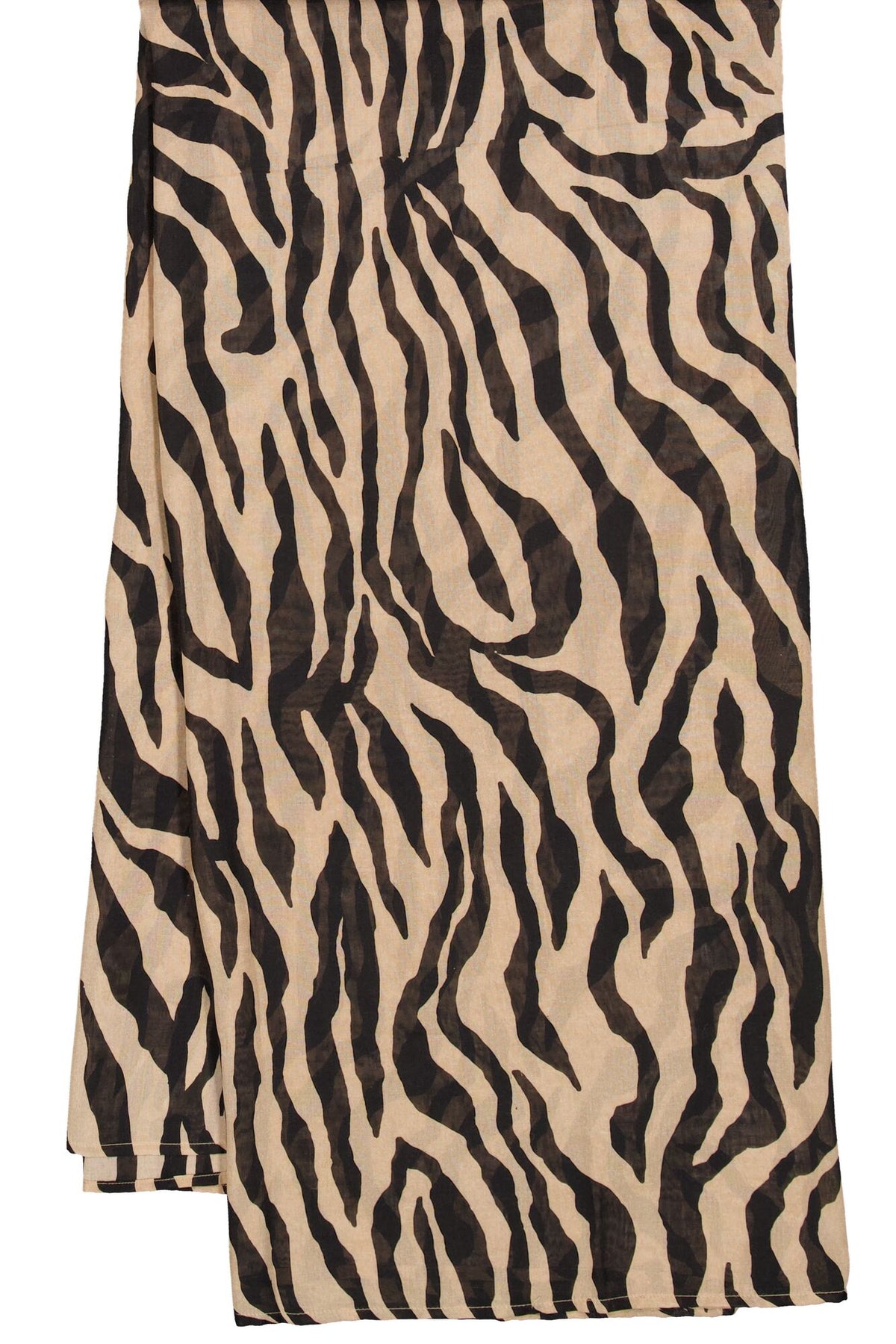 Foulard zébré beige et noir