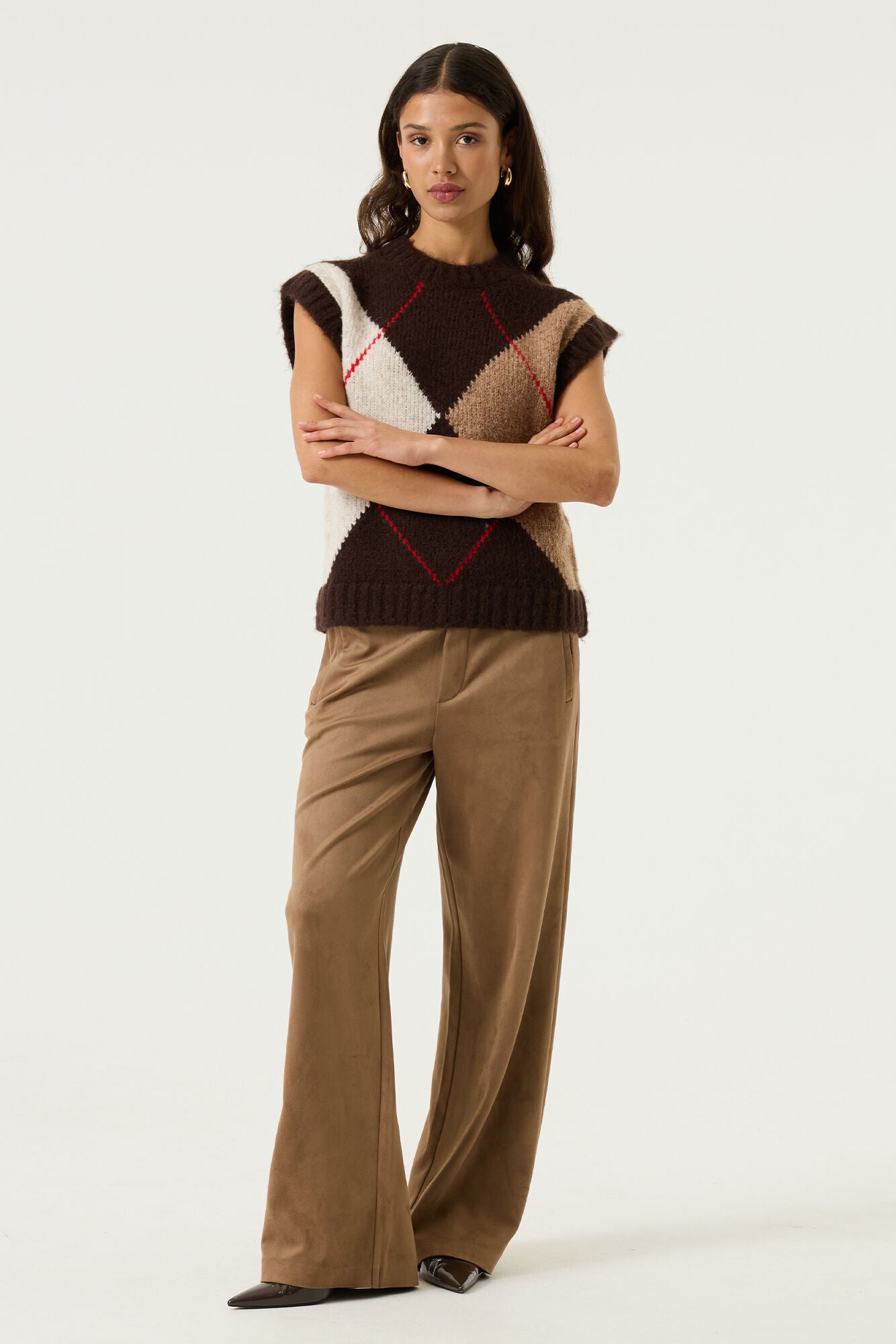 Gilet sans manches motif argyle