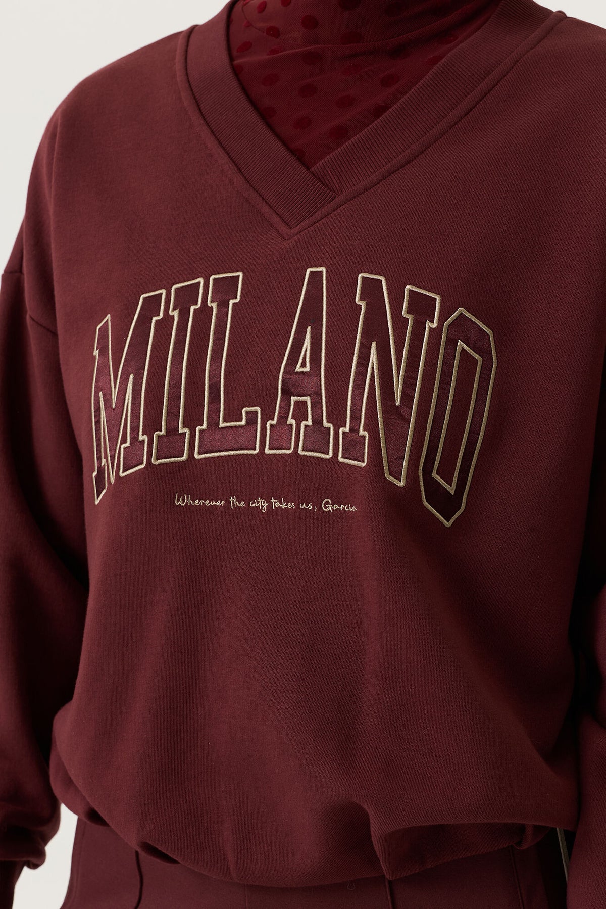 Pull bordeaux Milano
