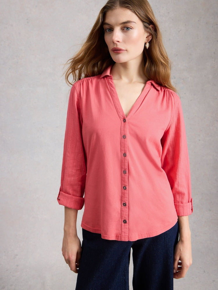 White Stuff Annie - Chemise Jersey Mixte Rose moyen