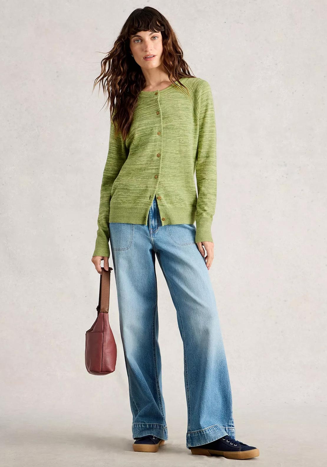 White Stuff Lulu - Cardigan Torsadé Vert multicolore